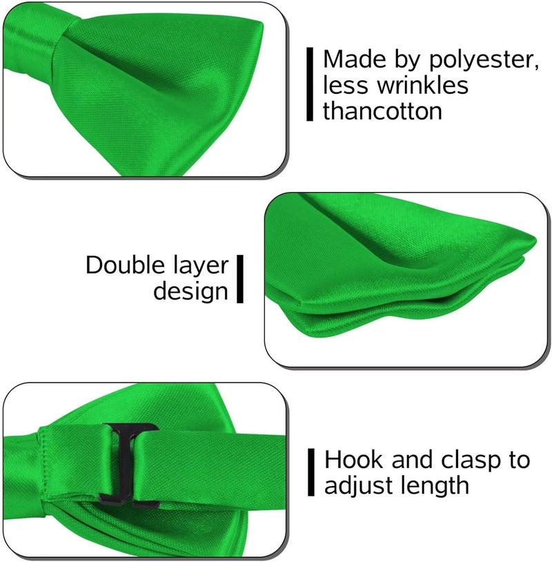 FELYSIK Satin Bow Ties for Boys Kids Toddler Baby Pretied Bowties for Prom Event Wedding, Multi Color - Image 5